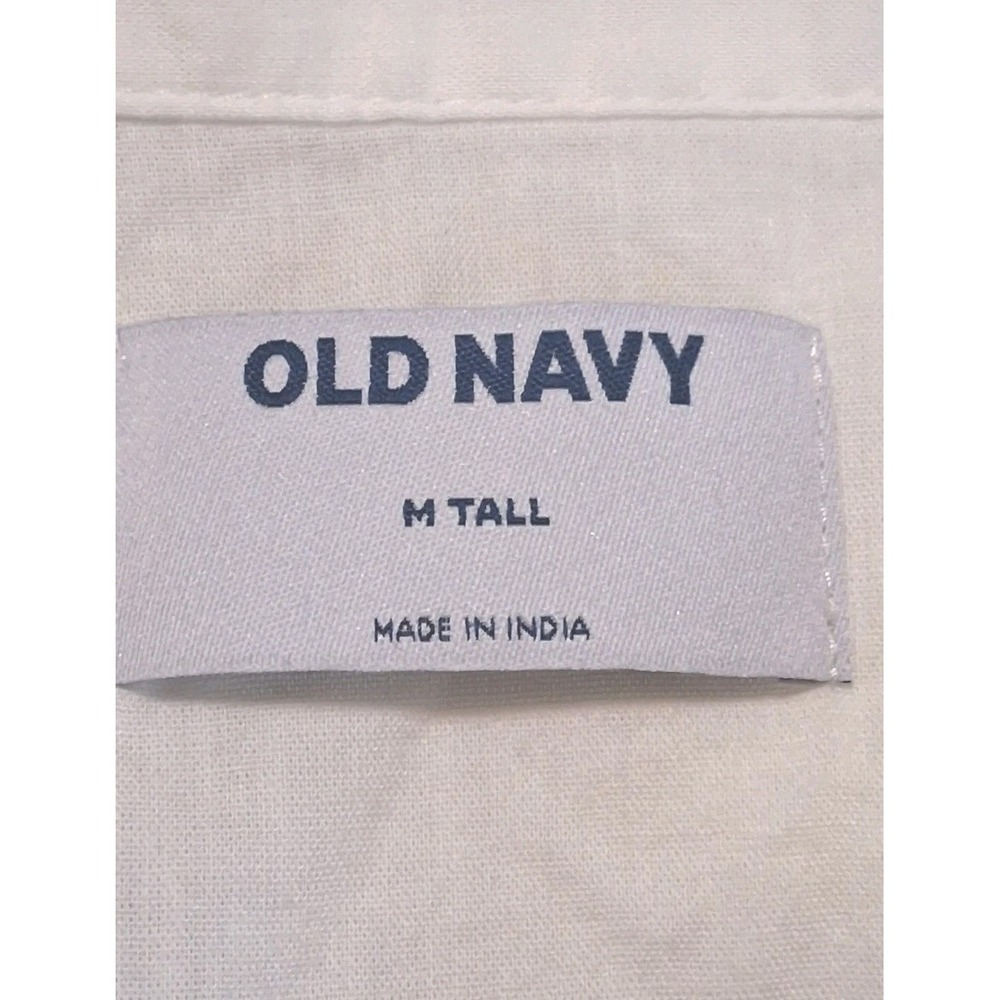 Old Navy Mens Size M Tall Short Sleeve Shirt Tropical Palm Print Summer Camp NWT - Picture 5 of 12